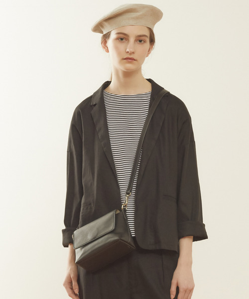 MELROSE claire（メルローズ クレール）の「テーラーオーバージャケット（テーラードジャケット・レディース・ブラウン/ブラック/ベージュ・FREE）」の2枚目の写真