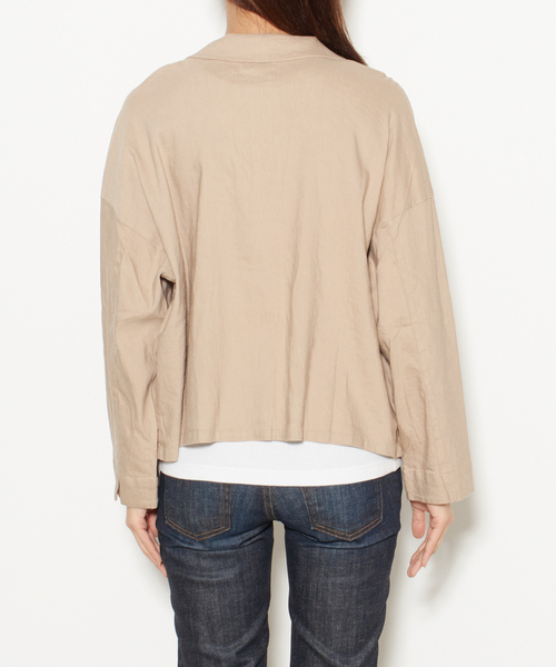 MELROSE claire（メルローズ クレール）の「テーラーオーバージャケット（テーラードジャケット・レディース・ブラウン/ブラック/ベージュ・FREE）」の6枚目の写真