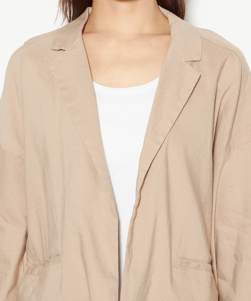MELROSE claire（メルローズ クレール）の「テーラーオーバージャケット（テーラードジャケット・レディース・ブラウン/ブラック/ベージュ・FREE）」の4枚目の写真