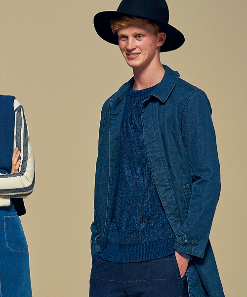 CIAOPANIC(チャオパニック)の「【Ciaopanic】デニムステンカラーコート(ステンカラーコート・メンズ・インディゴブルー/ブルー・MEDIUM/LARGE)」の2枚目の写真