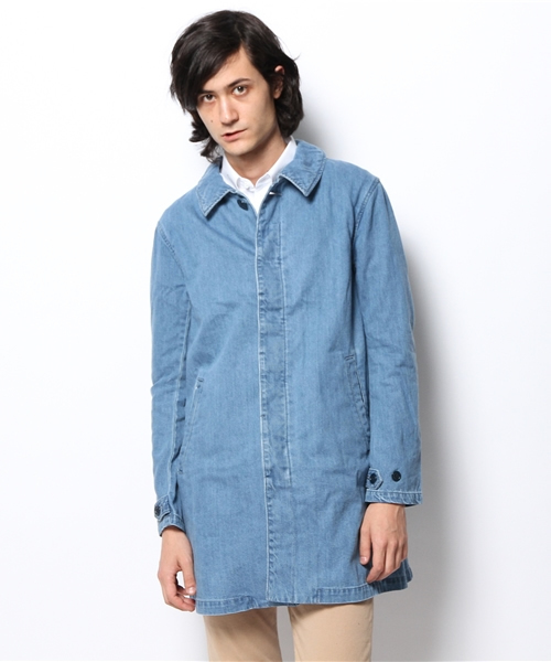 CIAOPANIC(チャオパニック)の「【Ciaopanic】デニムステンカラーコート(ステンカラーコート・メンズ・インディゴブルー/ブルー・MEDIUM/LARGE)」の1枚目の写真