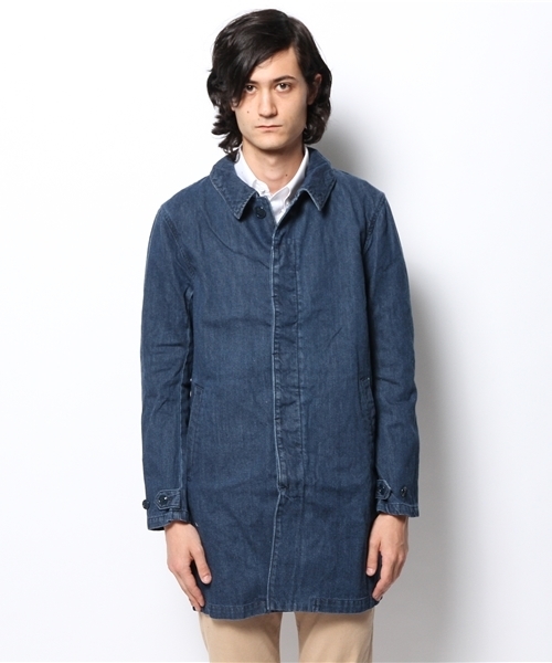 CIAOPANIC(チャオパニック)の「【Ciaopanic】デニムステンカラーコート(ステンカラーコート・メンズ・インディゴブルー/ブルー・MEDIUM/LARGE)」の3枚目の写真