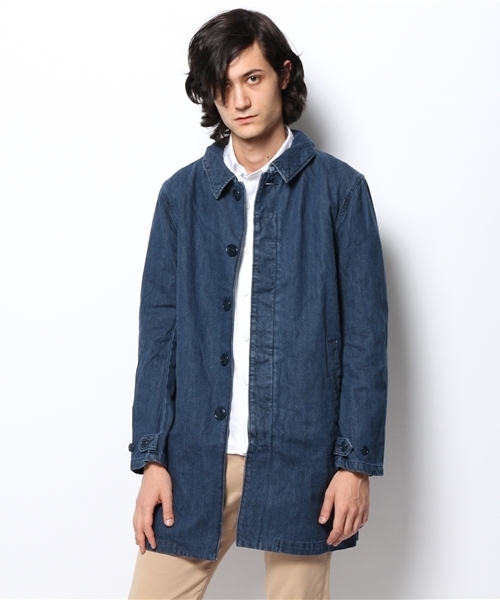 CIAOPANIC(チャオパニック)の「【Ciaopanic】デニムステンカラーコート(ステンカラーコート・メンズ・インディゴブルー/ブルー・MEDIUM/LARGE)」の6枚目の写真