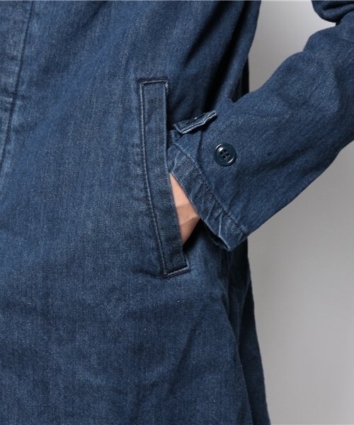 CIAOPANIC(チャオパニック)の「【Ciaopanic】デニムステンカラーコート(ステンカラーコート・メンズ・インディゴブルー/ブルー・MEDIUM/LARGE)」の9枚目の写真