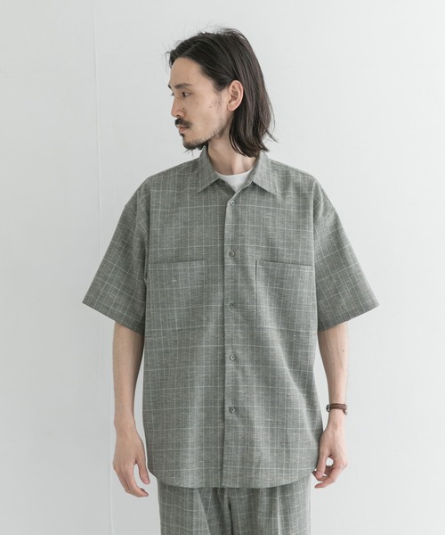 URBAN RESEARCH（アーバンリサーチ）の「ドライTRリネンシャツ（シャツ/ブラウス・メンズ・ネイビー/チェック・MEDIUM/LARGE）」の9枚目の写真