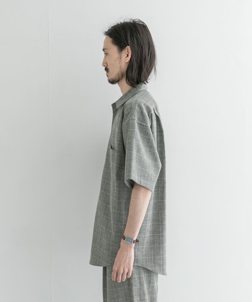 URBAN RESEARCH（アーバンリサーチ）の「ドライTRリネンシャツ（シャツ/ブラウス・メンズ・ネイビー/チェック・MEDIUM/LARGE）」の8枚目の写真