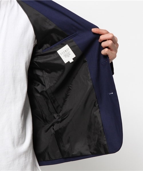 WEGO（ウィゴー）の「WEGO/ノッチドテーラードジャケット（テーラードジャケット・メンズ・ブラック/グリーン系その他/ネイビー/ブルー系その他・MEDIUM/LARGE）」の5枚目の写真