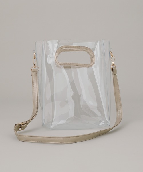 anown（アノン）の「2way仕様 ポーチ付き PVCショルダークリアバッグ【ファッションインフルエンサーanchan×anown 限定コラボ】（ショルダーバッグ・レディース・ブラウン/アイボリー・FREE）」の16枚目の写真