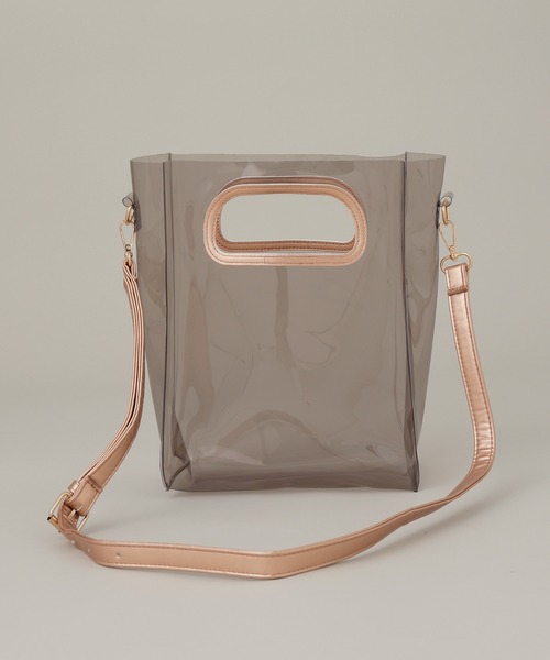 anown（アノン）の「2way仕様 ポーチ付き PVCショルダークリアバッグ【ファッションインフルエンサーanchan×anown 限定コラボ】（ショルダーバッグ・レディース・ブラウン/アイボリー・FREE）」の5枚目の写真