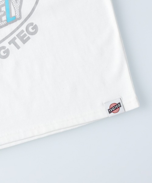 TEG TEG(テグテグ)の「【TEGTEG lovely2】 袖テープTシャツ(Tシャツ/カットソー・キッズ・ホワイト/ライム・155/130/120/140/105)」の8枚目の写真