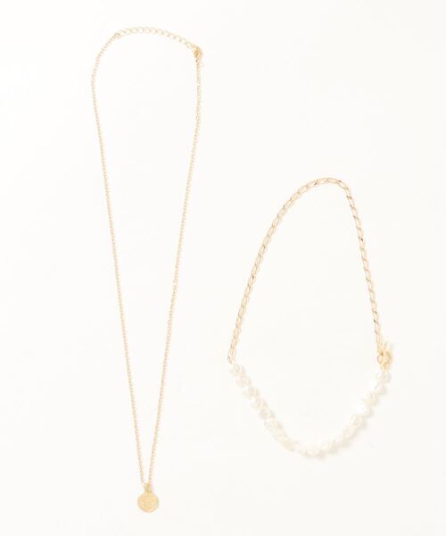 Green Parks(グリーンパークス)の「3wayパールコインネックレス*(ネックレス・レディース・ゴールド・FREE)」の1枚目の写真