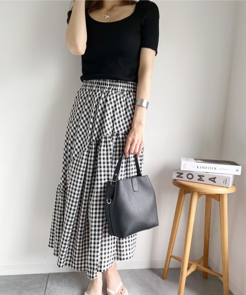 Alite cloth(アリーテクロス)の「2wayバケツハンドショルダーバッグ(ドラムバッグ・レディース・ブラック/キャメル・FREE)」の9枚目の写真