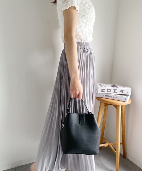 Alite cloth(アリーテクロス)の「2wayバケツハンドショルダーバッグ(ドラムバッグ・レディース・ブラック/キャメル・FREE)」の13枚目の写真