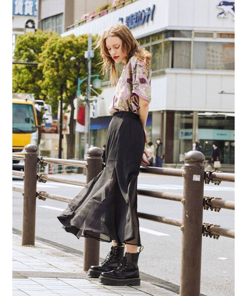 jouetie（ジュエティ）の「マーメイドスイッチスカート（スカート・レディース・ブラック/アイボリー/オレンジ・MEDIUM）」の6枚目の写真