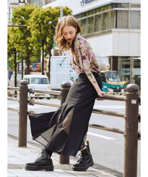 jouetie（ジュエティ）の「マーメイドスイッチスカート（スカート・レディース・ブラック/アイボリー/オレンジ・MEDIUM）」の7枚目の写真