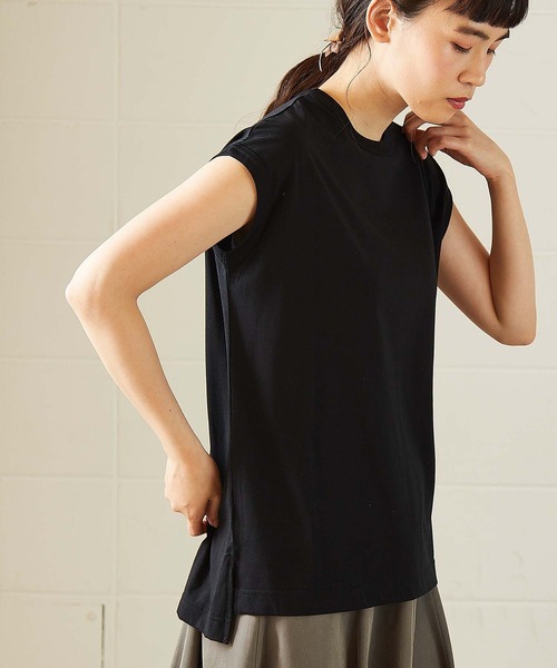 OUVRAGE CLASSE（ウヴラージュクラス）の「前後差ノースリーブTシャツ 