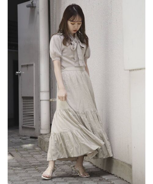 dazzlin（ダズリン）の「ティアードギャザースカート（スカート・レディース・ベージュ/グリーン/その他1/その他2・FREE）」の5枚目の写真