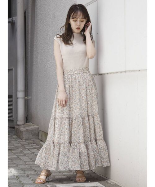 dazzlin（ダズリン）の「ティアードギャザースカート（スカート・レディース・ベージュ/グリーン/その他1/その他2・FREE）」の6枚目の写真