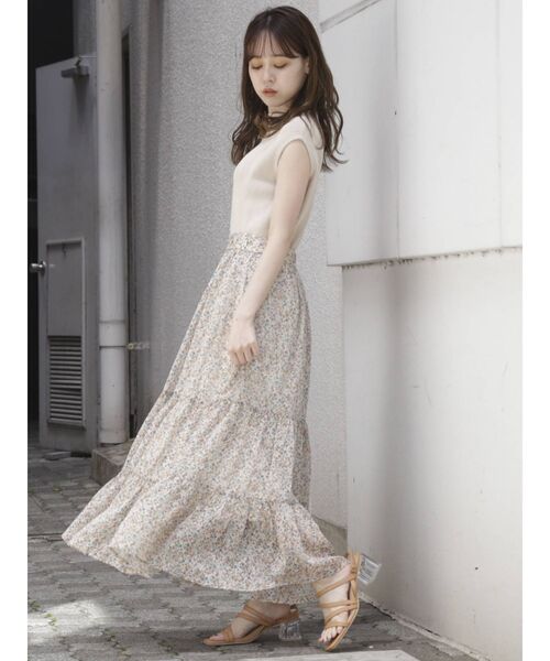 dazzlin（ダズリン）の「ティアードギャザースカート（スカート・レディース・ベージュ/グリーン/その他1/その他2・FREE）」の9枚目の写真