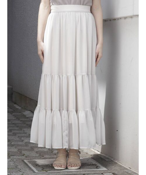 dazzlin（ダズリン）の「ティアードギャザースカート（スカート・レディース・ベージュ/グリーン/その他1/その他2・FREE）」の10枚目の写真