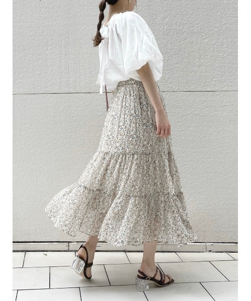 dazzlin（ダズリン）の「ティアードギャザースカート（スカート・レディース・ベージュ/グリーン/その他1/その他2・FREE）」の4枚目の写真