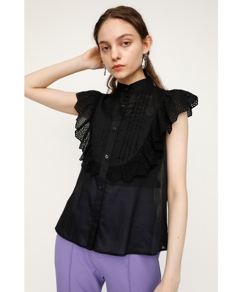 SLY（スライ）の「COTTON LACE FRILL TOPS コットン レース