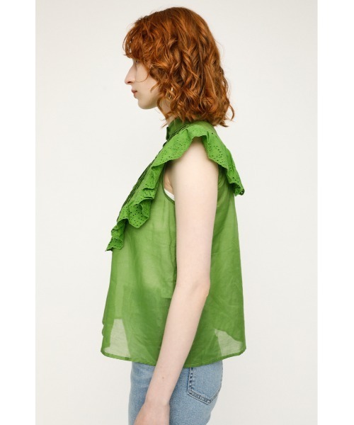 SLY（スライ）の「COTTON LACE FRILL TOPS コットン レース