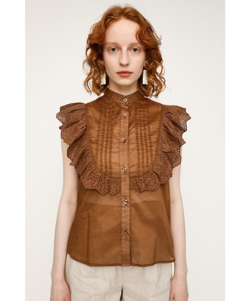 SLY（スライ）の「COTTON LACE FRILL TOPS コットン レース