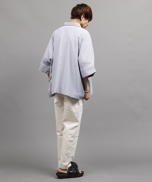 Air Tokyo(エアートウキョー)の「【 ファッションインフルエンサーMASAKI × AIR TOKYO 限定コラボ 】ドルマンルーズポロシャツ(ポロシャツ・メンズ・グレー/ブルー・MEDIUM/LARGE)」の10枚目の写真