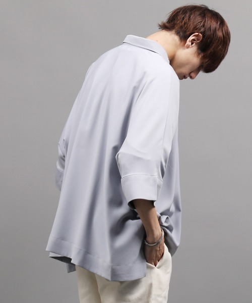 Air Tokyo(エアートウキョー)の「【 ファッションインフルエンサーMASAKI × AIR TOKYO 限定コラボ 】ドルマンルーズポロシャツ(ポロシャツ・メンズ・グレー/ブルー・MEDIUM/LARGE)」の13枚目の写真