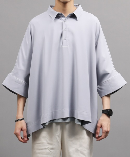 Air Tokyo(エアートウキョー)の「【 ファッションインフルエンサーMASAKI × AIR TOKYO 限定コラボ 】ドルマンルーズポロシャツ(ポロシャツ・メンズ・グレー/ブルー・MEDIUM/LARGE)」の19枚目の写真