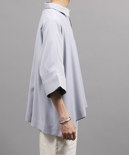 Air Tokyo(エアートウキョー)の「【 ファッションインフルエンサーMASAKI × AIR TOKYO 限定コラボ 】ドルマンルーズポロシャツ(ポロシャツ・メンズ・グレー/ブルー・MEDIUM/LARGE)」の20枚目の写真