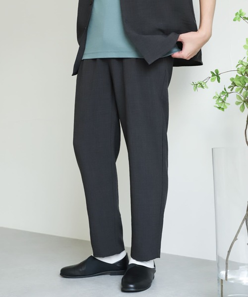 SENSE OF PLACE by URBAN RESEARCH(センスオブプレイスバイアーバンリサーチ)の「リネンライクテーパードパンツ(その他パンツ・メンズ・アイボリー/チャコールグレー/ブラウン/ブルー・MEDIUM/LARGE/SMALL)」の2枚目の写真