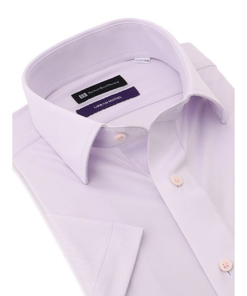 Perfect Suit FActory（パーフェクトスーツファクトリー）の「【抗菌/形態安定】ニット半袖ワイシャツ　ブルー/ピンク（ビジネスシャツ・メンズ・ピンク/ブルー・M/S/LL/L）」の6枚目の写真