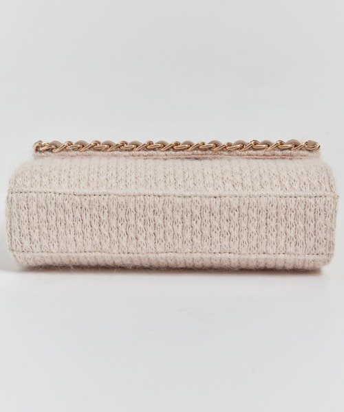 NOELA（ノエラ）の「配色チェーンニットバッグ（ショルダーバッグ・レディース・オフホワイト/モカ/ピンク・FREE）」の8枚目の写真