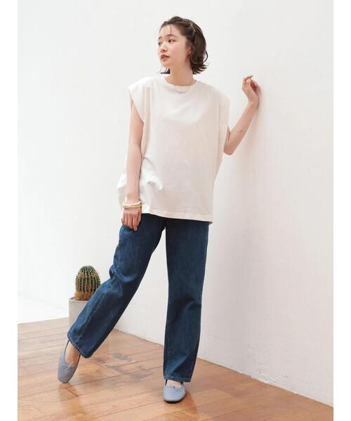 AMERICAN HOLIC（アメリカンホリック）の「吸水速乾フレンチスリーブカットプルオーバー（Tシャツ/カットソー・レディース・モカ/オフホワイト/その他7/ブラック/ブルー・M/L）」の21枚目の写真