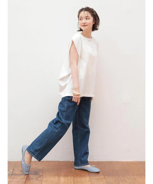 AMERICAN HOLIC（アメリカンホリック）の「吸水速乾フレンチスリーブカットプルオーバー（Tシャツ/カットソー・レディース・モカ/オフホワイト/その他7/ブラック/ブルー・M/L）」の22枚目の写真