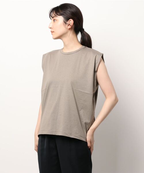 AMERICAN HOLIC（アメリカンホリック）の「吸水速乾フレンチスリーブカットプルオーバー（Tシャツ/カットソー・レディース・モカ/オフホワイト/その他7/ブラック/ブルー・M/L）」の10枚目の写真