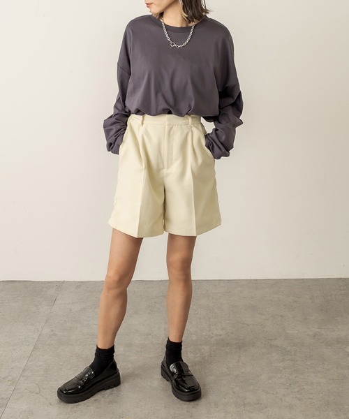 RASVOA（ラスボア）の「【WEB限定】起毛ツイルショートパンツ（その他パンツ・レディース・ブラック/ブラウン/アイボリー・FREE）」の13枚目の写真