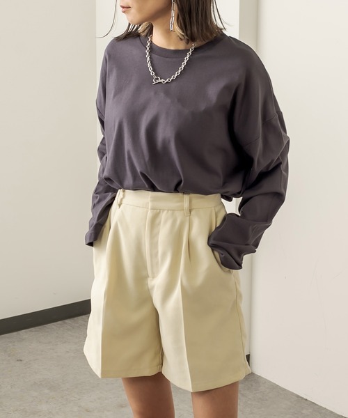 RASVOA（ラスボア）の「【WEB限定】起毛ツイルショートパンツ（その他パンツ・レディース・ブラック/ブラウン/アイボリー・FREE）」の12枚目の写真