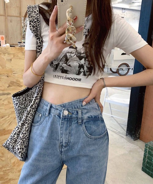 meJane（ミージェーン）の「アシメウエストカーブデニムパンツ（デニムパンツ・レディース・ブルー・S/M/L）」の7枚目の写真