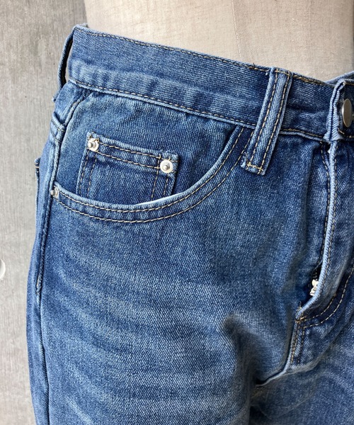 meJane（ミージェーン）の「アシメウエストカーブデニムパンツ（デニムパンツ・レディース・ブルー・S/M/L）」の19枚目の写真