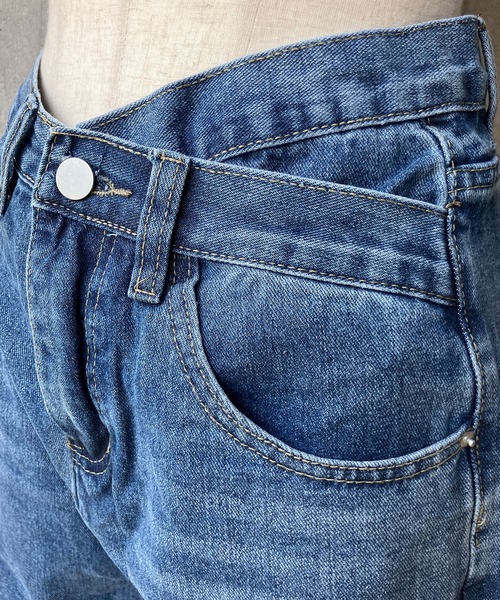 meJane（ミージェーン）の「アシメウエストカーブデニムパンツ（デニムパンツ・レディース・ブルー・S/M/L）」の20枚目の写真