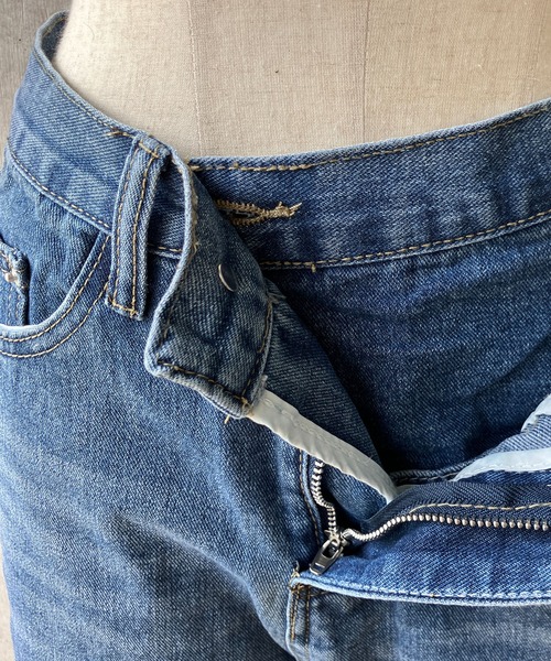 meJane（ミージェーン）の「アシメウエストカーブデニムパンツ（デニムパンツ・レディース・ブルー・S/M/L）」の17枚目の写真