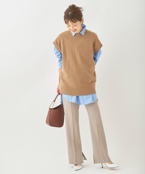 plage（プラージュ）の「【ROBERTO COLLINA/ロベルトコリーナ】NO/SL プルオーバー◆（ニット/セーター・レディース・ベージュ/グレー・FREE）」の3枚目の写真