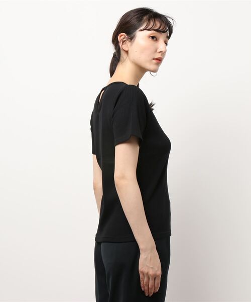 COLONY 2139（コロニートゥーワンスリーナイン）の「【UVカット】ランダムテレコバックトリム半袖Tシャツ（Tシャツ/カットソー・レディース・ブルー系その他/ブラック/オフホワイト・MEDIUM/SMALL/LARGE）」の8枚目の写真