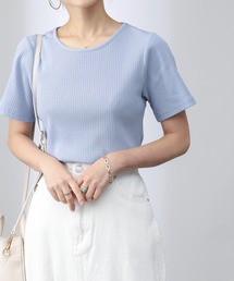 COLONY 2139 | 【UVカット】ランダムテレコバックトリム半袖Tシャツ(Tシャツ/カットソー)