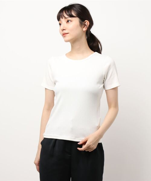 COLONY 2139（コロニートゥーワンスリーナイン）の「【UVカット】ランダムテレコバックトリム半袖Tシャツ（Tシャツ/カットソー・レディース・ブルー系その他/ブラック/オフホワイト・MEDIUM/SMALL/LARGE）」の22枚目の写真