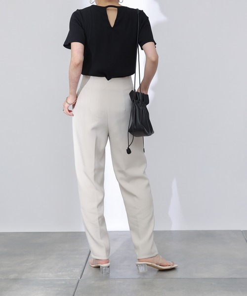 COLONY 2139（コロニートゥーワンスリーナイン）の「【UVカット】ランダムテレコバックトリム半袖Tシャツ（Tシャツ/カットソー・レディース・ブルー系その他/ブラック/オフホワイト・MEDIUM/SMALL/LARGE）」の10枚目の写真