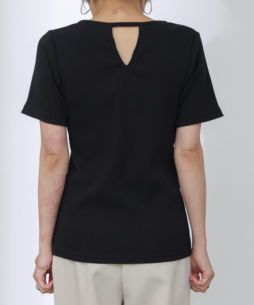 COLONY 2139（コロニートゥーワンスリーナイン）の「【UVカット】ランダムテレコバックトリム半袖Tシャツ（Tシャツ/カットソー・レディース・ブルー系その他/ブラック/オフホワイト・MEDIUM/SMALL/LARGE）」の16枚目の写真